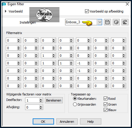 Effecten - Eigen filter - Emboss_3 :